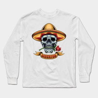 Mexican Skull Long Sleeve T-Shirt